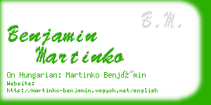 benjamin martinko business card